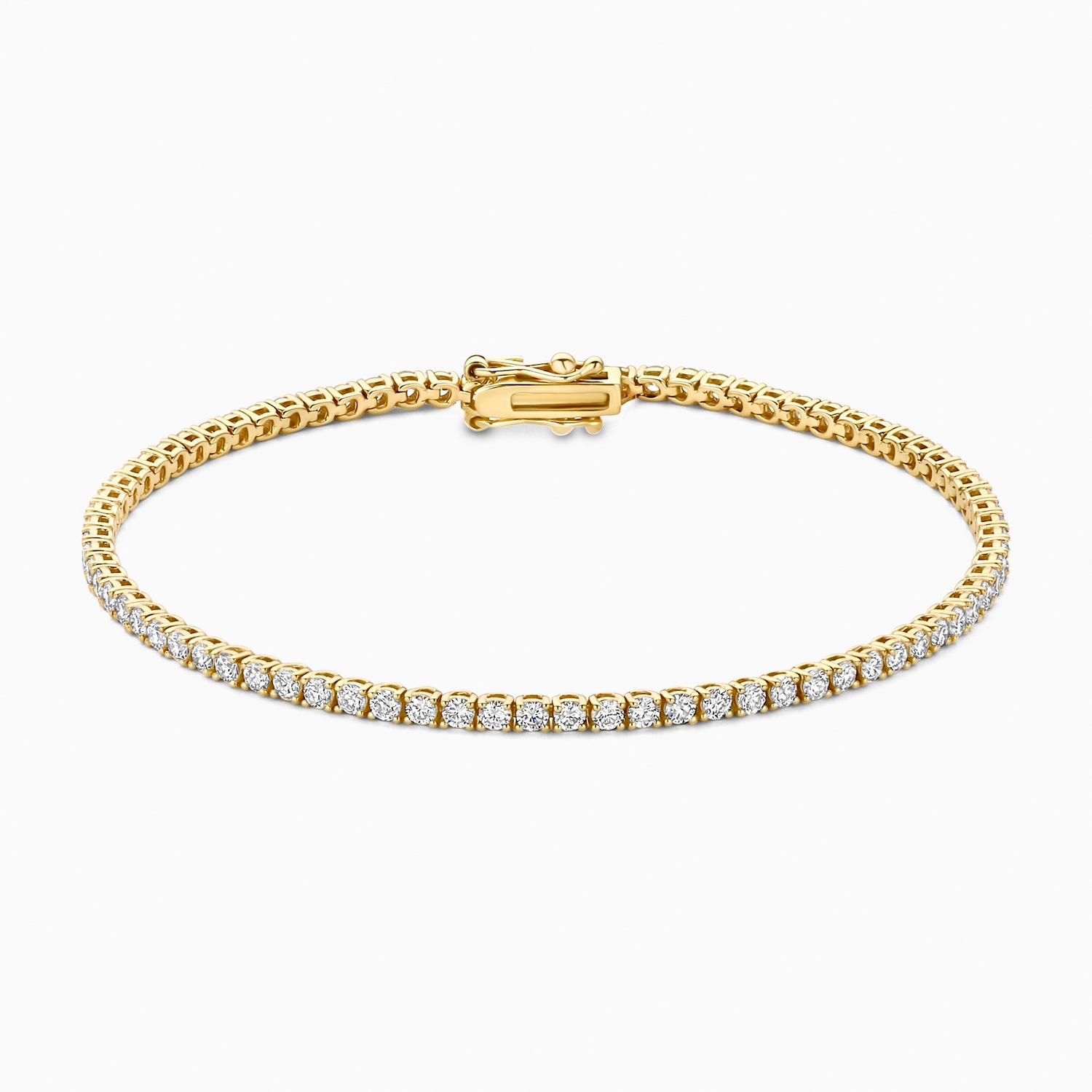 Tennisarmband ∅ 2 mm lab grown diamant 17cm 14k goud