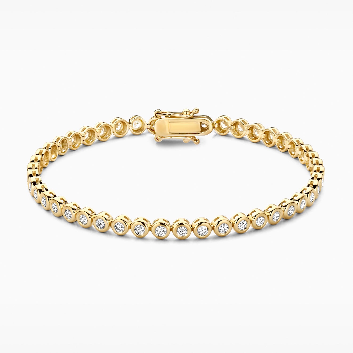 Tennisbracelet with lab diamonds LG2008Y/17 - 14k gold