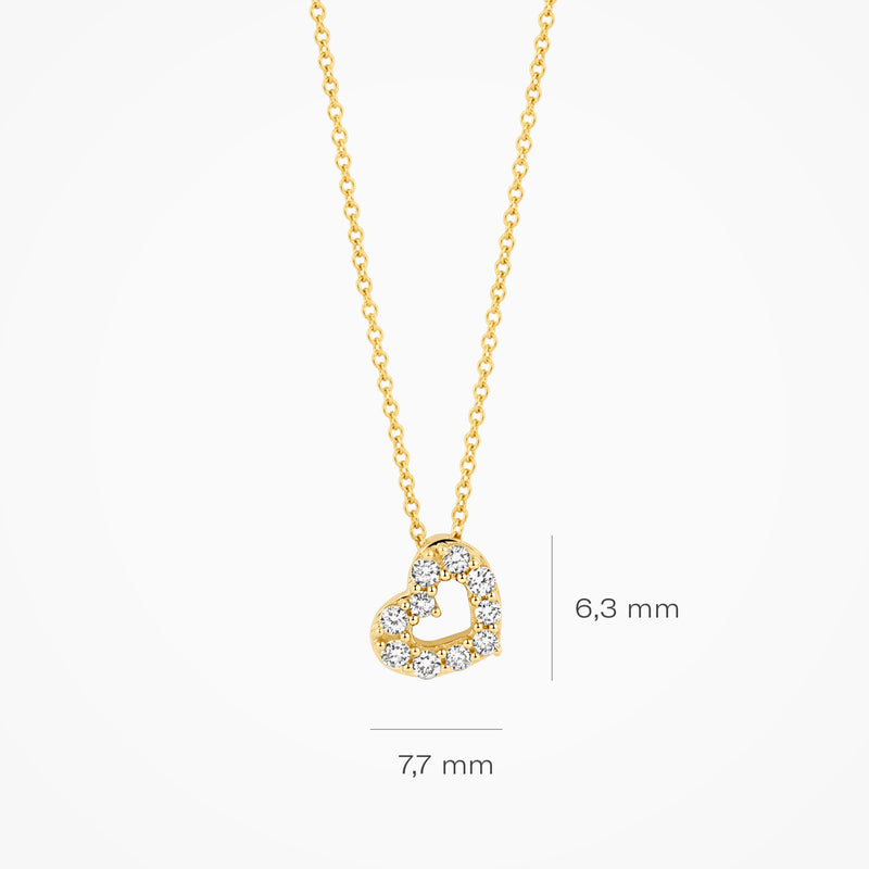 Lab diamonds necklace LG3000Y - 14k Yellow gold