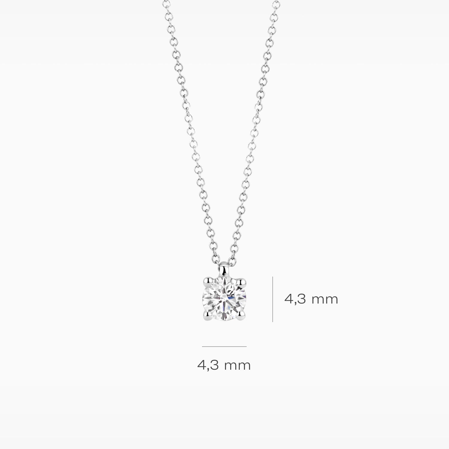 Lab diamonds collier LG3002W - Or blanc 14k