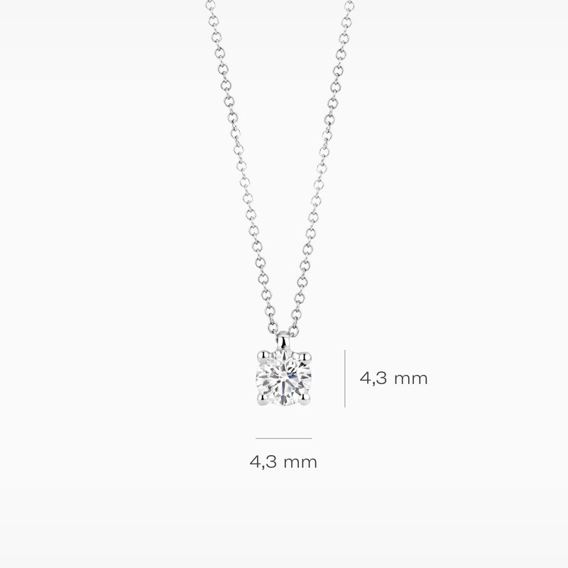 Lab diamonds necklace LG3002W - 14k White gold