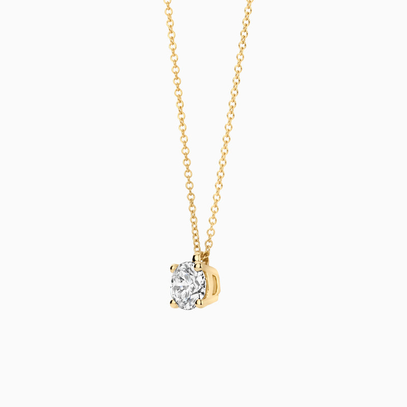 Lab diamonds necklace LG3003Y - 14k Yellow gold