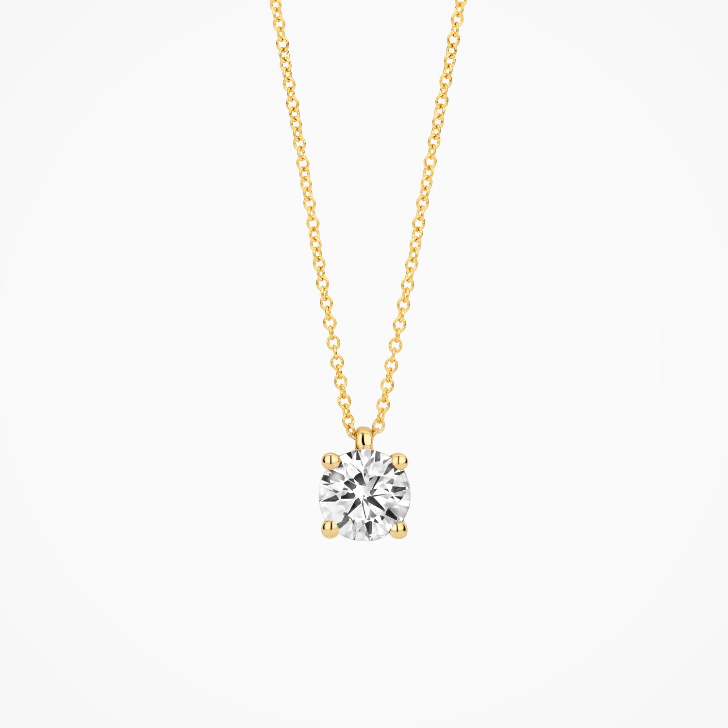 Lab diamonds necklace LG3004Y - 14k Yellow gold