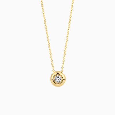 Lab diamonds necklace LG3005Y - 14k Yellow gold