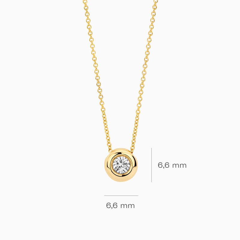 Lab diamonds necklace LG3006Y - 14k Yellow gold