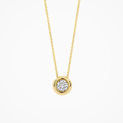 Lab diamonds necklace LG3007Y - 14k Yellow gold