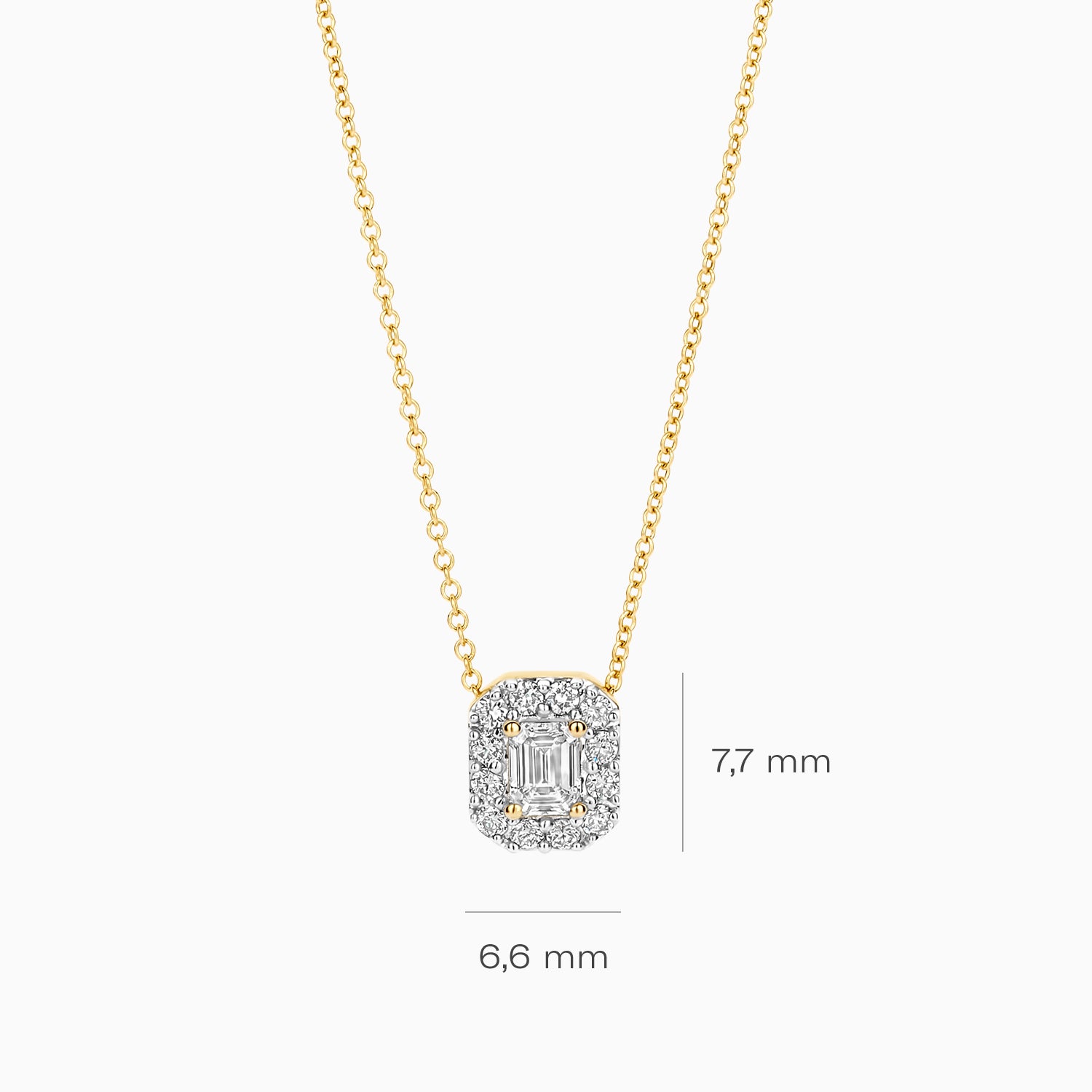 Lab Diamonds Necklace LG3009Y - 14k Yellow Gold