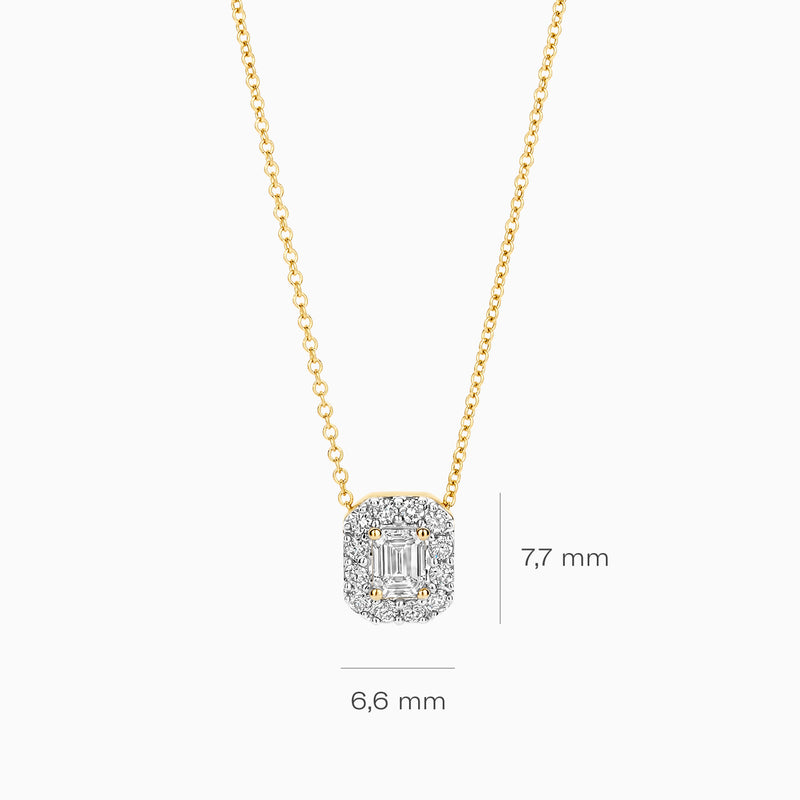 Lab Diamonds Necklace LG3009Y - 14k Yellow Gold