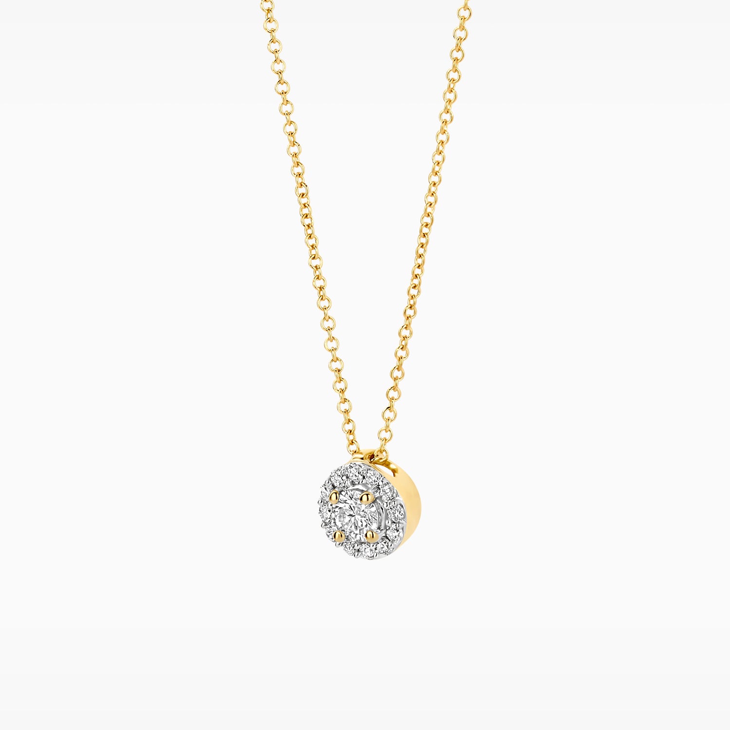 Collier de diamants de laboratoire LG3010Y - Or jaune 14k