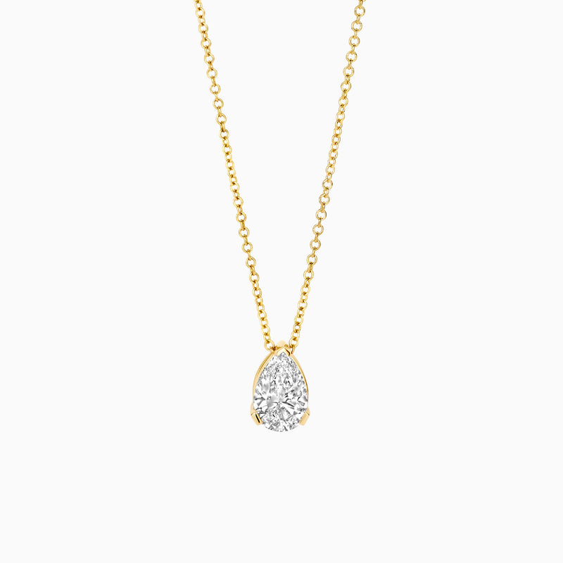 Collier de diamants de laboratoire LG3012Y - Or jaune 14k