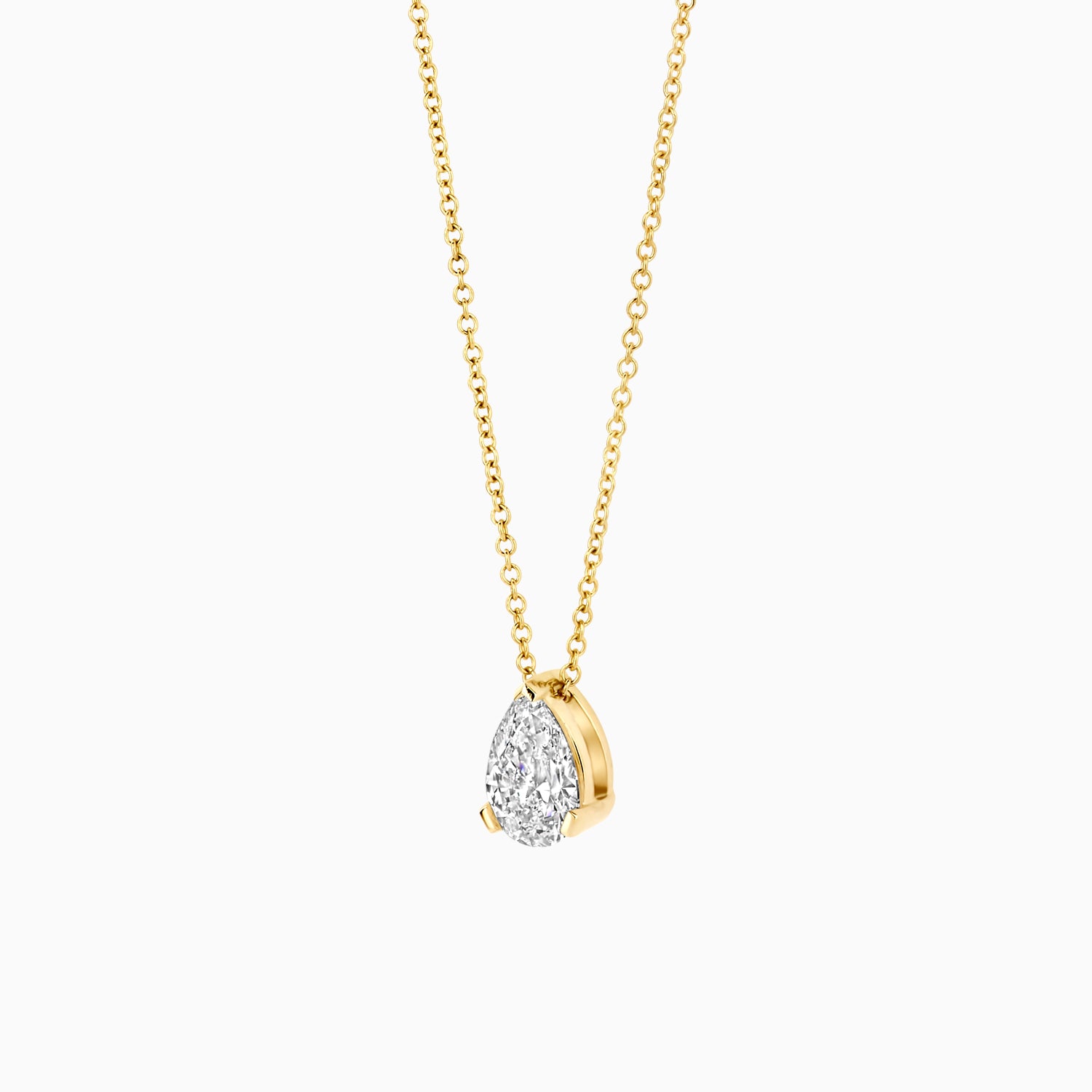 Lab Diamonds Necklace LG3012Y - 14k Yellow Gold