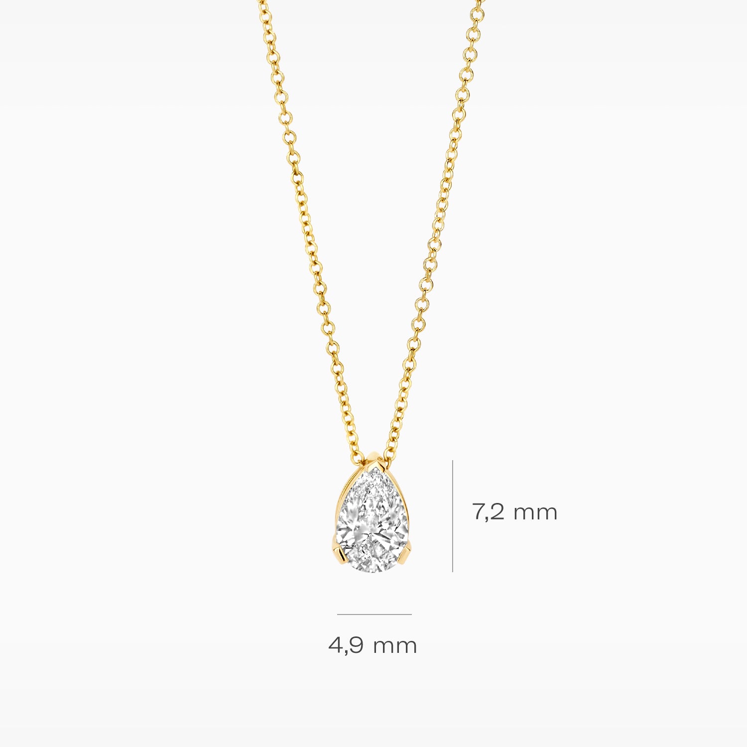 Lab Diamonds Necklace LG3012Y - 14k Yellow Gold