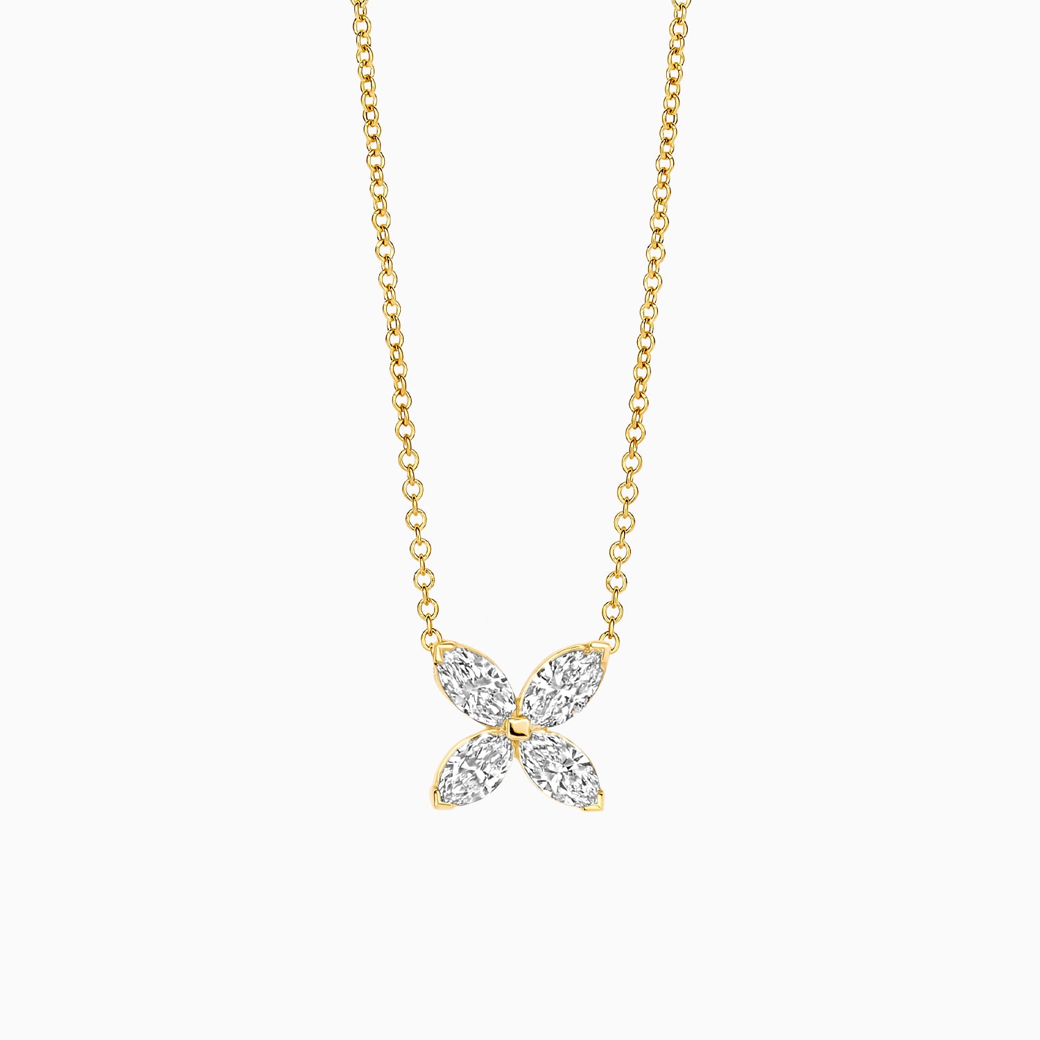 Collier de diamants de laboratoire LG3013Y - Or jaune 14k