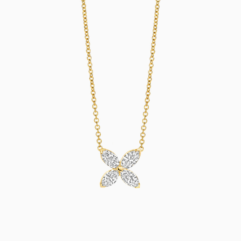 Collier de diamants de laboratoire LG3013Y - Or jaune 14k