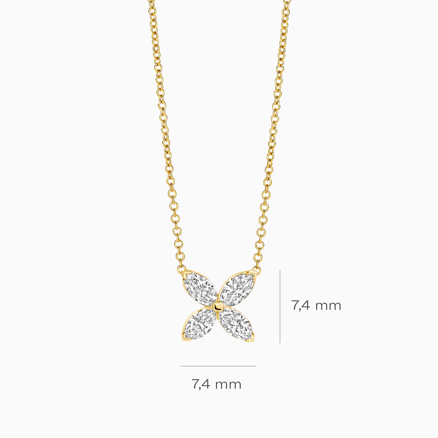 Lab Diamonds Necklace LG3013Y - 14k Yellow Gold