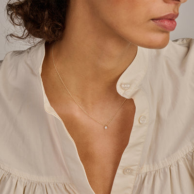 Diamant de laboratoire collier LG3014Y - 14k Or