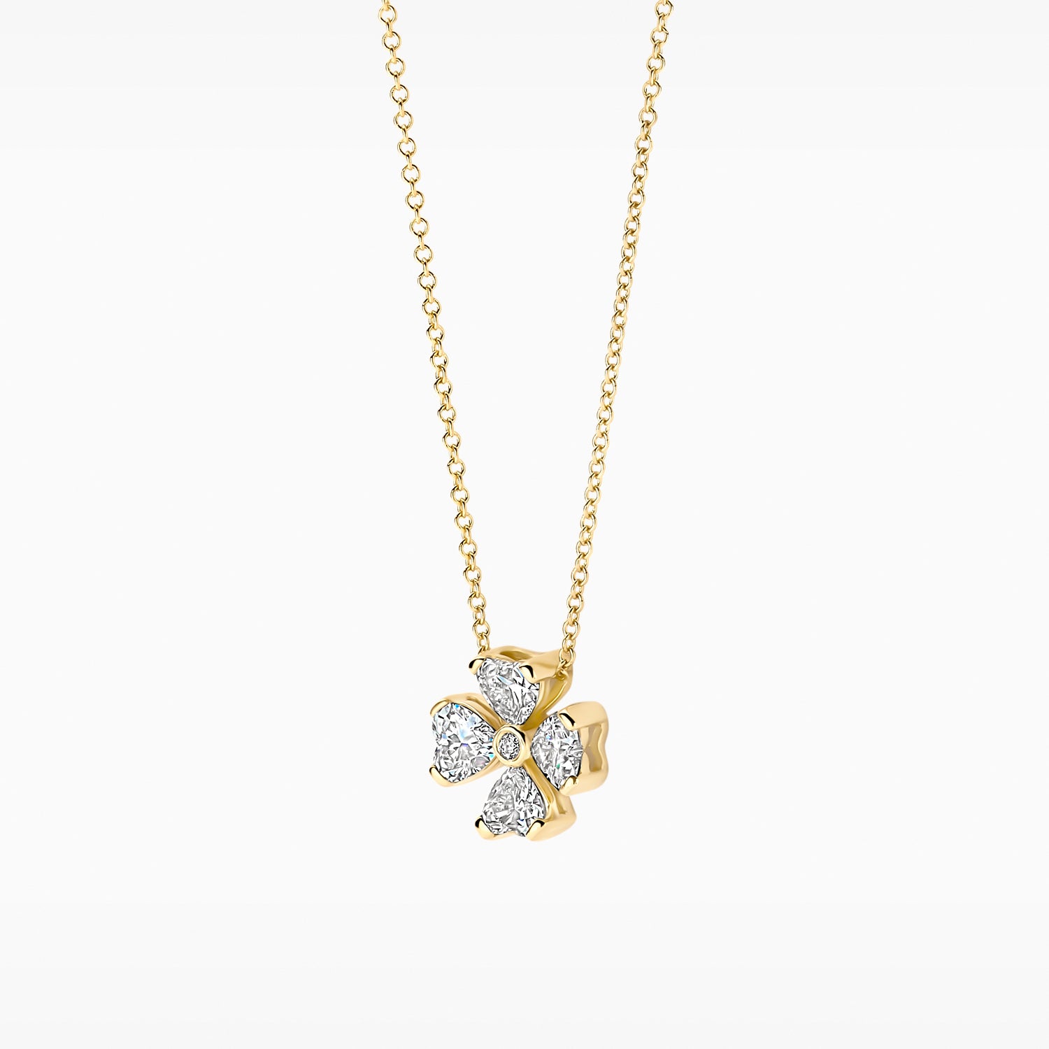 Lab diamonds collier LG3017Y - 14k Geelgoud
