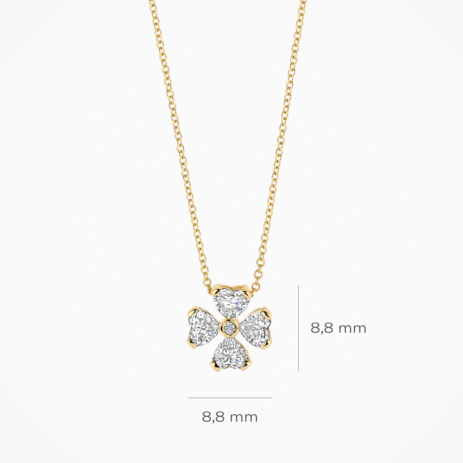Lab diamonds collier LG3017Y - 14k Geelgoud
