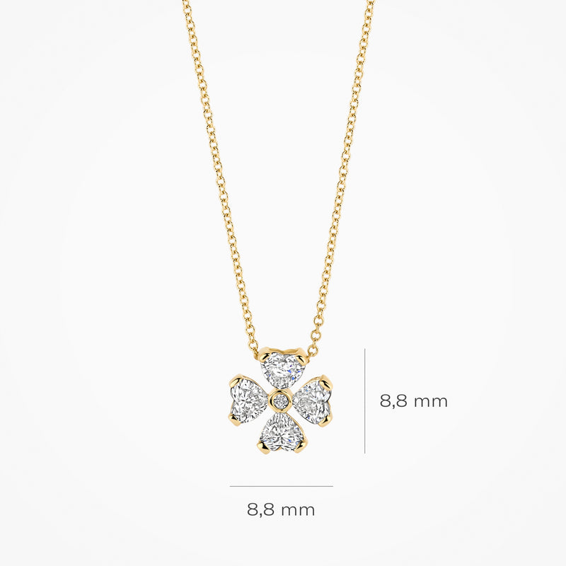 Lab diamonds collier LG3017Y - 14k Geelgoud
