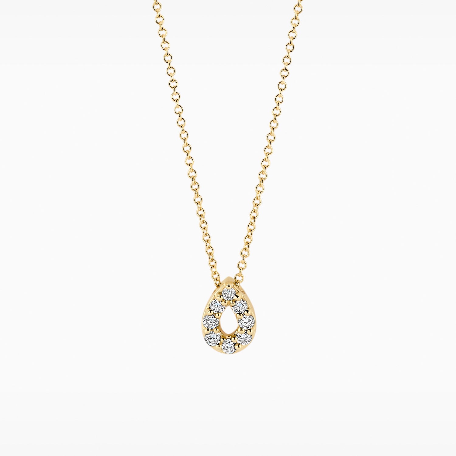 Lab diamonds collier LG3018Y - 14k Geelgoud