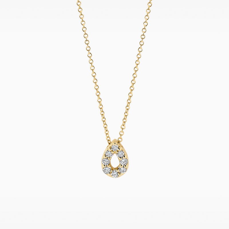 Lab diamonds collier LG3018Y - 14k Geelgoud