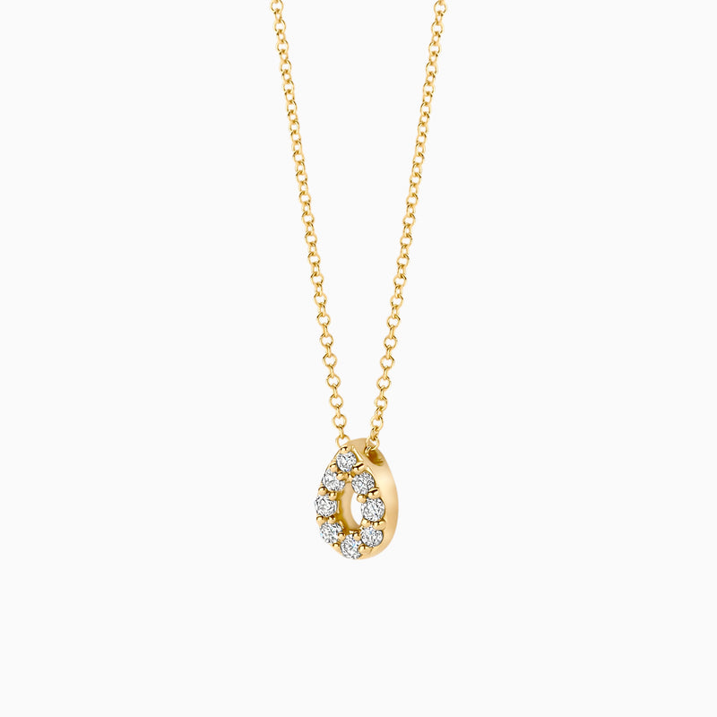 Lab diamonds collier LG3018Y - 14k Geelgoud