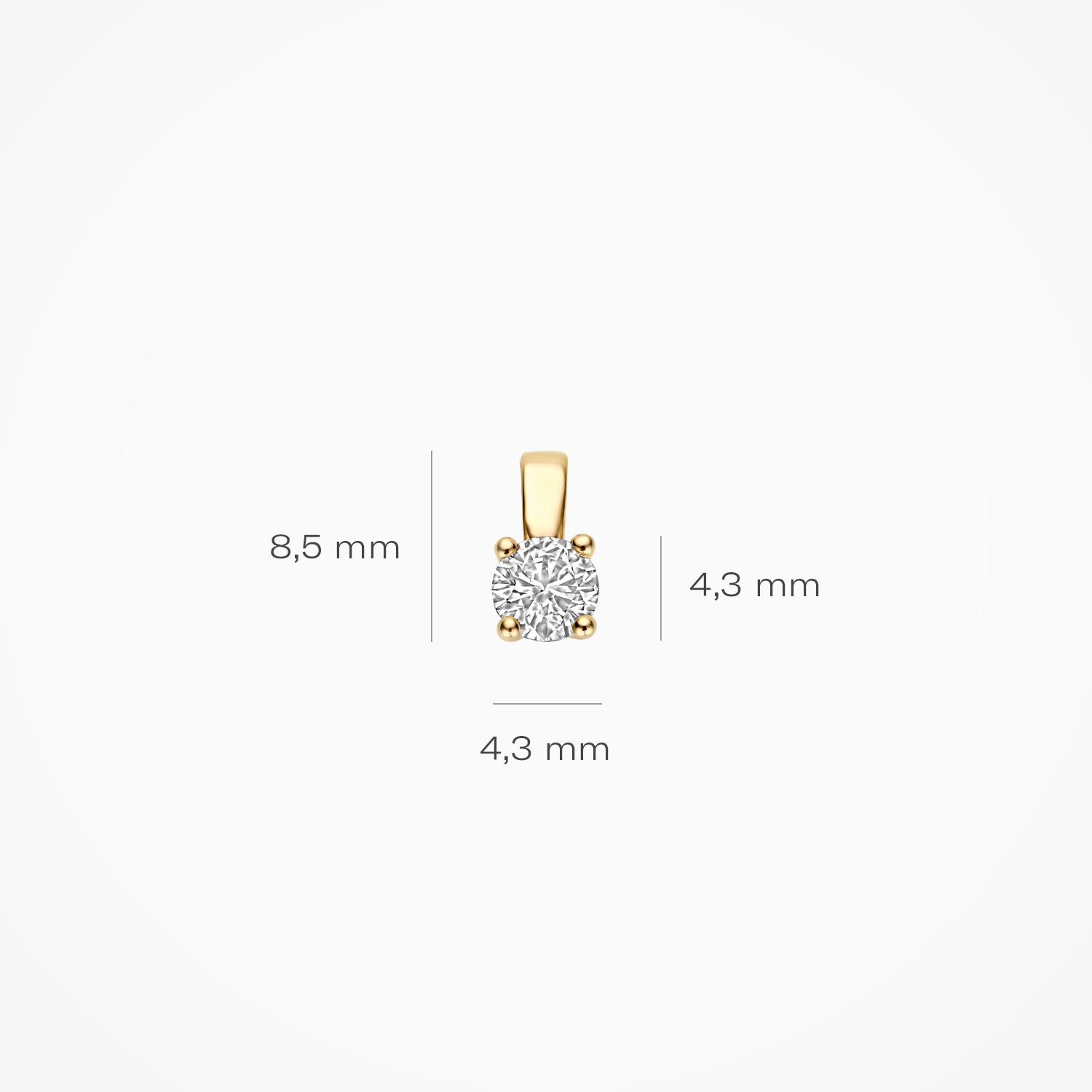 Lab Diamonds Pendant LG6001Y - 14k Yellow Gold