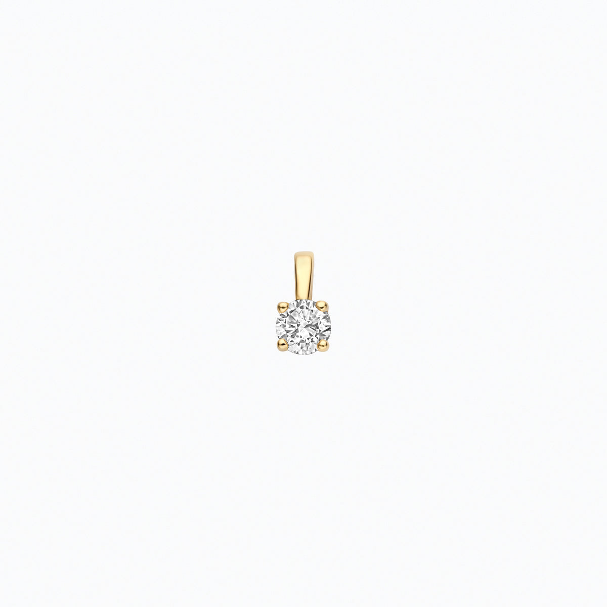 Hanger met ronde lab grown diamant 0,20 ct 14k goud