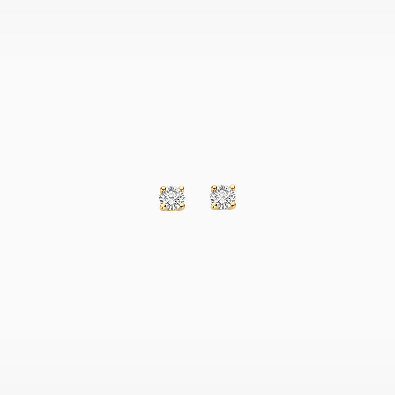 Lab diamonds ear studs LG7000Y - 14k Yellow gold