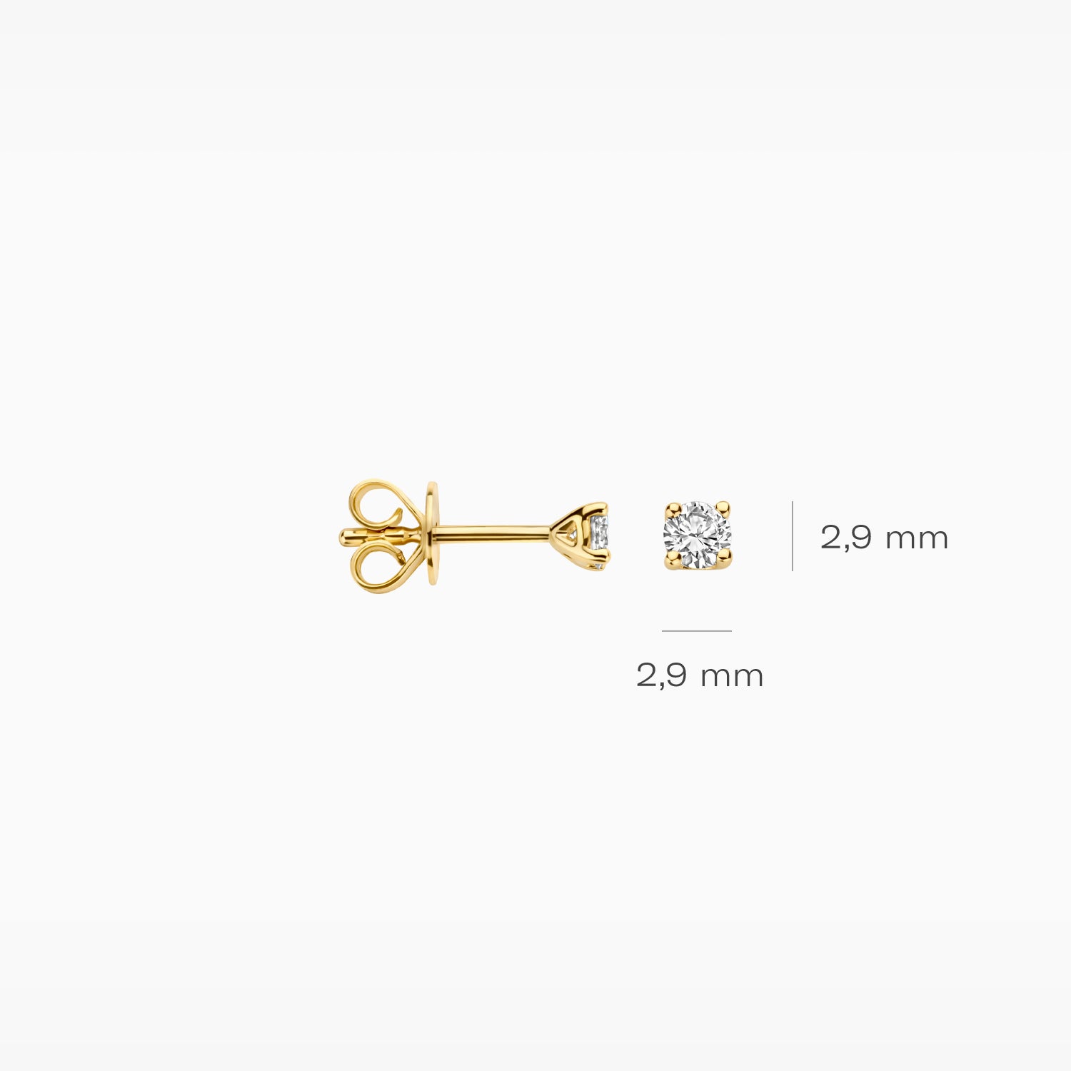 Lab diamonds puces d’oreilles LG7000Y - Or jaune 14k