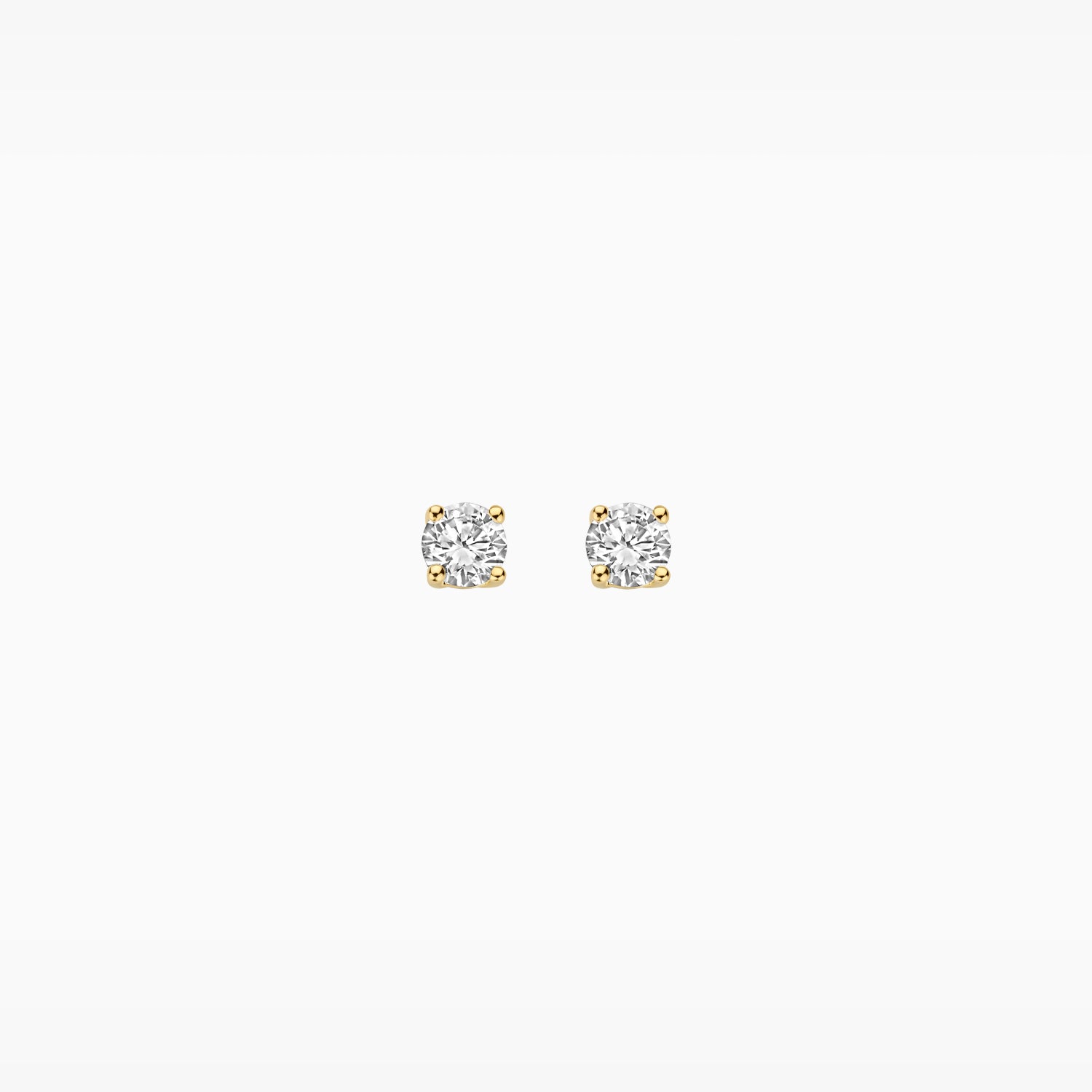 Lab diamonds ear studs LG7001Y - 14k Yellow gold