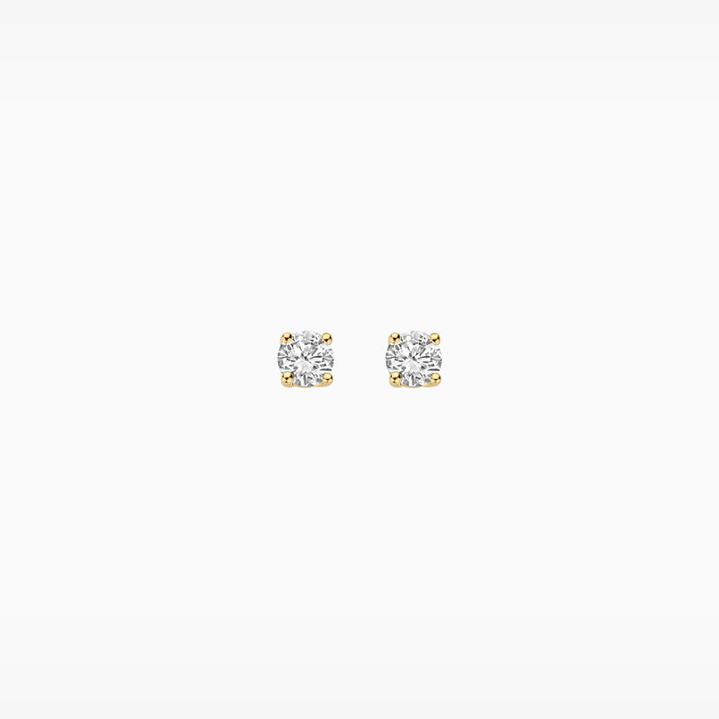 Lab diamonds ear studs LG7001Y - 14k Yellow gold