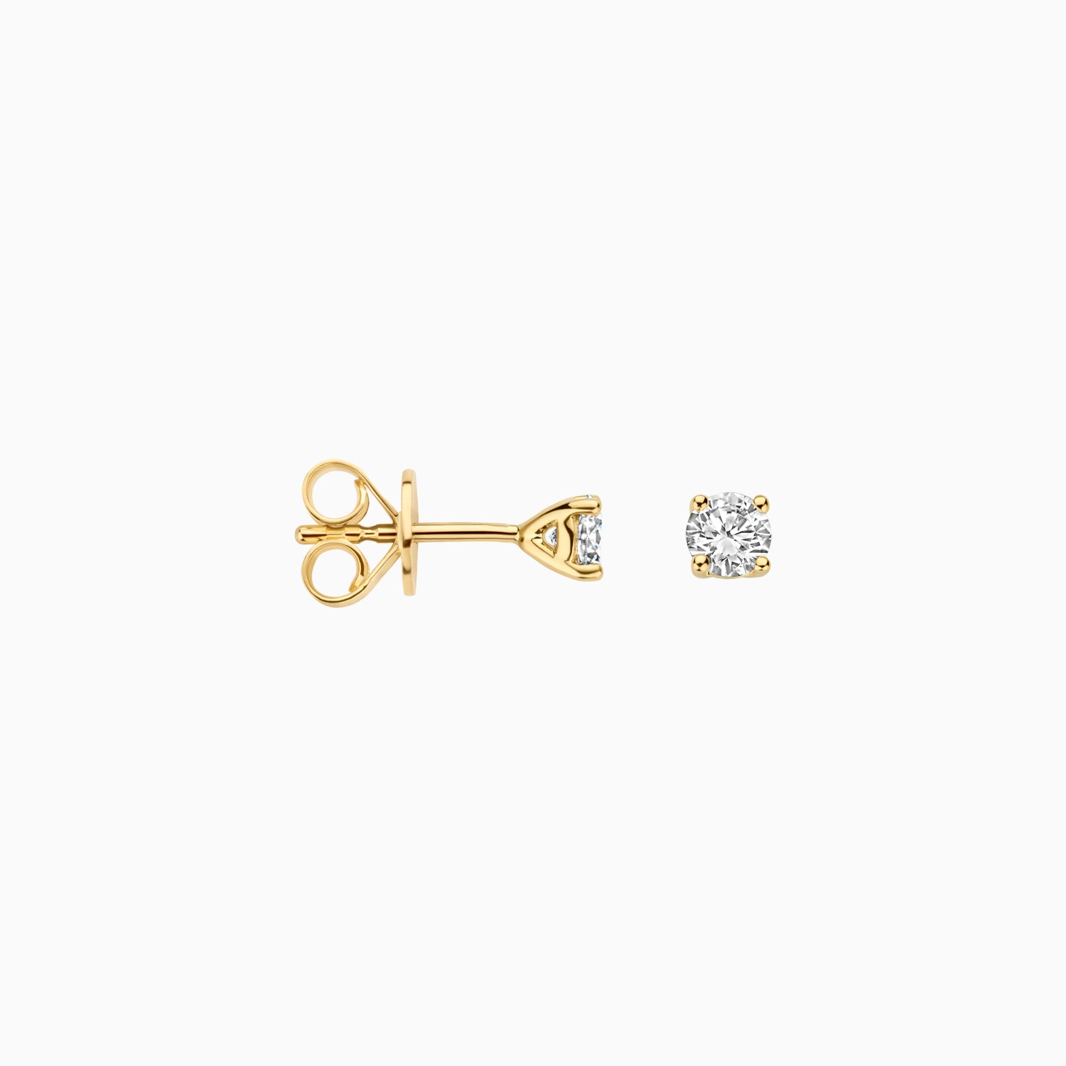 Lab diamonds ear studs LG7001Y - 14k Yellow gold