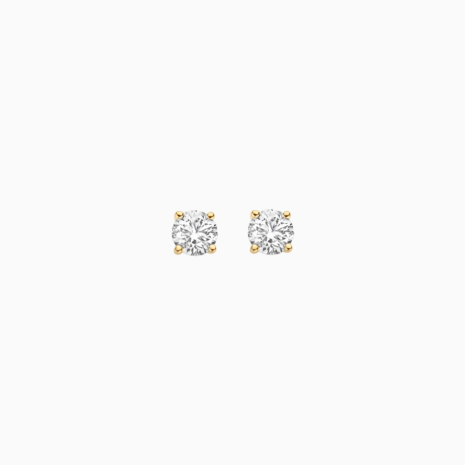 Oorknopjes lab grown diamant ⌀ 4.3 mm 14k goud