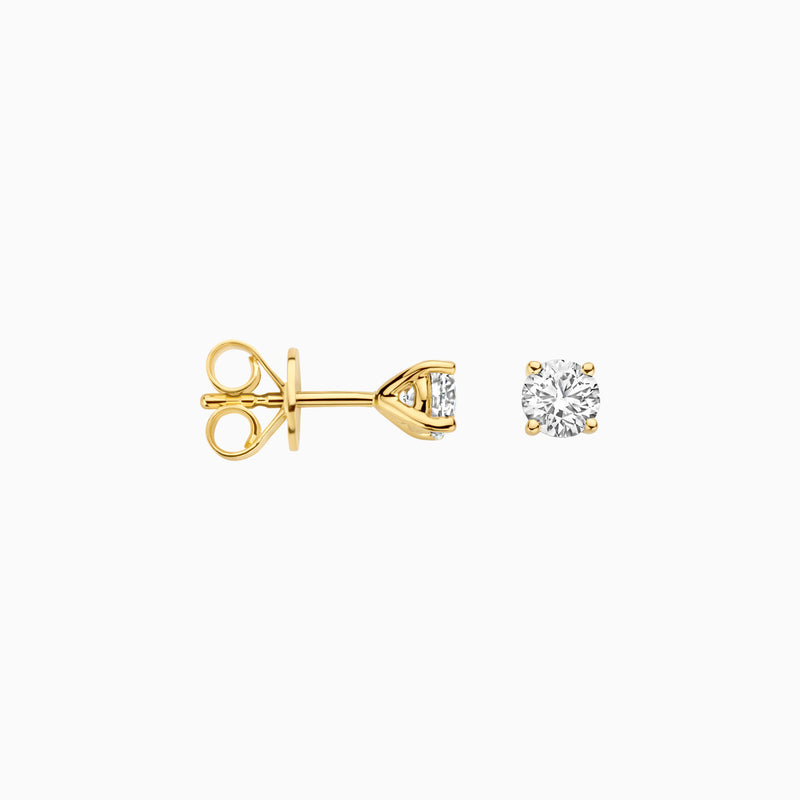 Lab diamonds ear studs LG7002Y - 14k Yellow gold