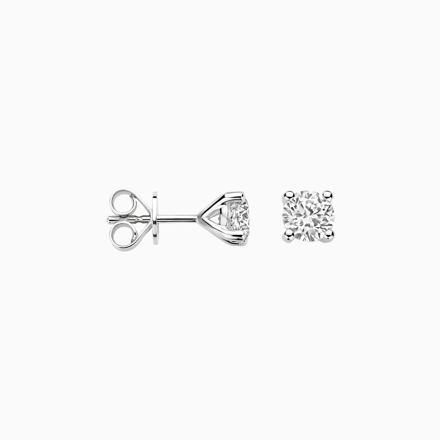 Lab diamonds puces d’oreilles LG7003W - Or blanc 14k