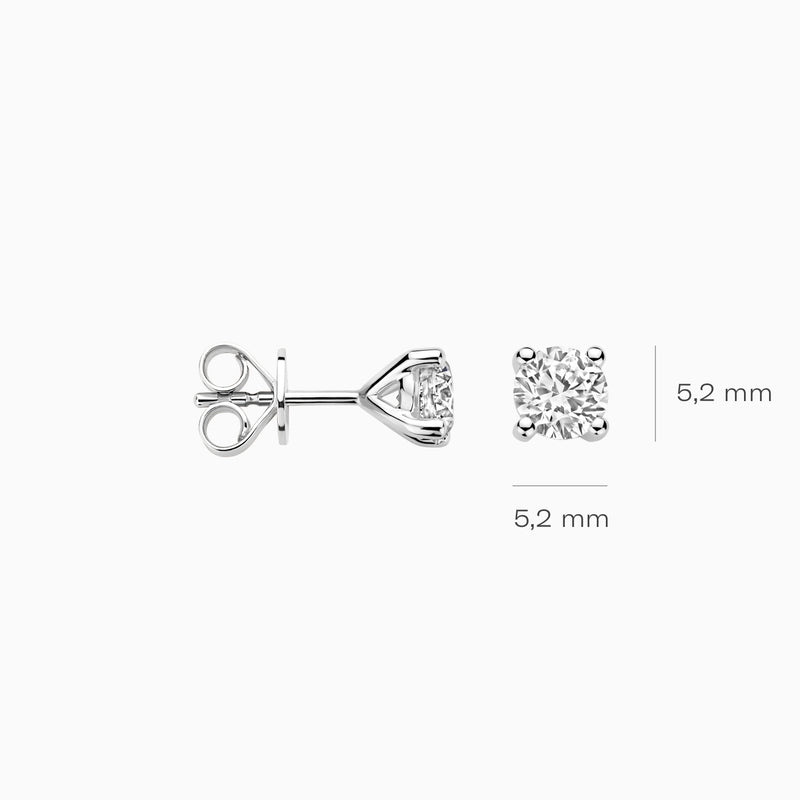 Lab diamonds puces d’oreilles LG7003W - Or blanc 14k