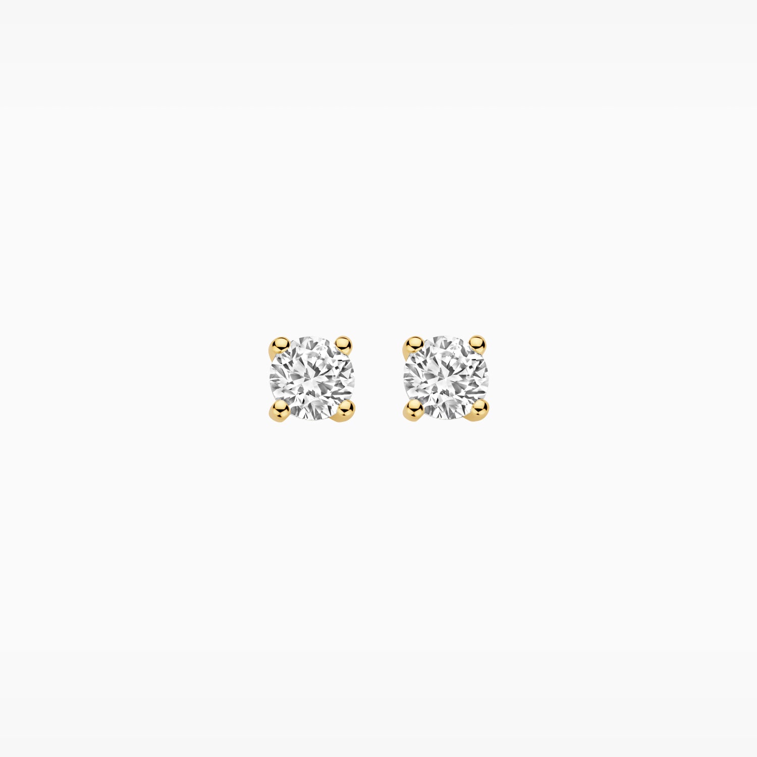 Lab diamonds ear studs LG7003Y - 14k Yellow gold