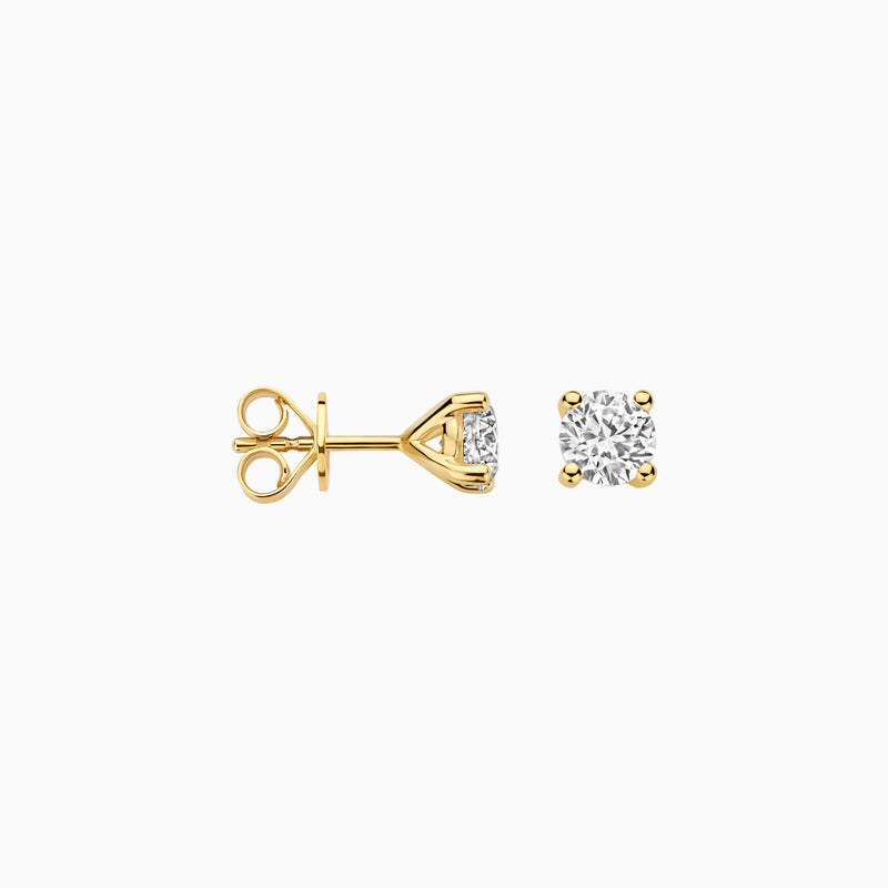 Lab diamonds puces d’oreilles LG7003Y - Or jaune 14k