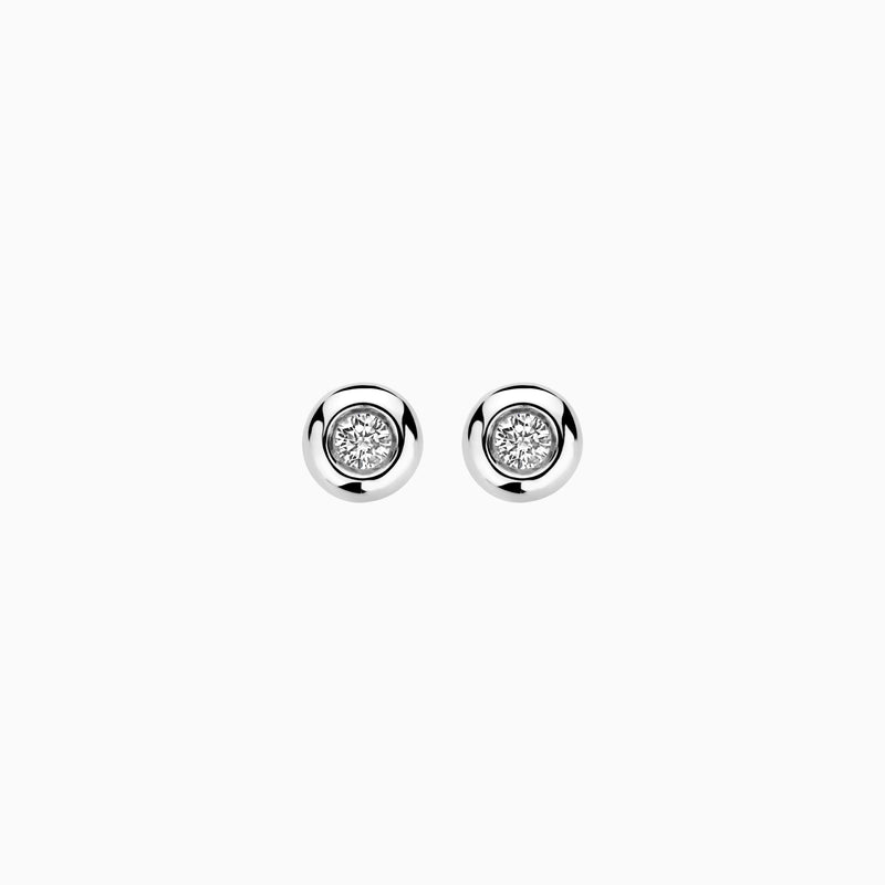 Lab diamonds puces d’oreilles LG7004W - Or blanc 14k