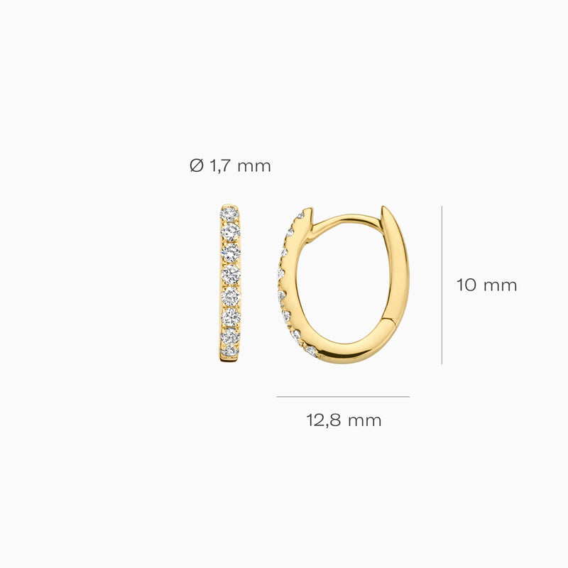 Lab diamonds earrings LG7006Y - 14k Yellow gold