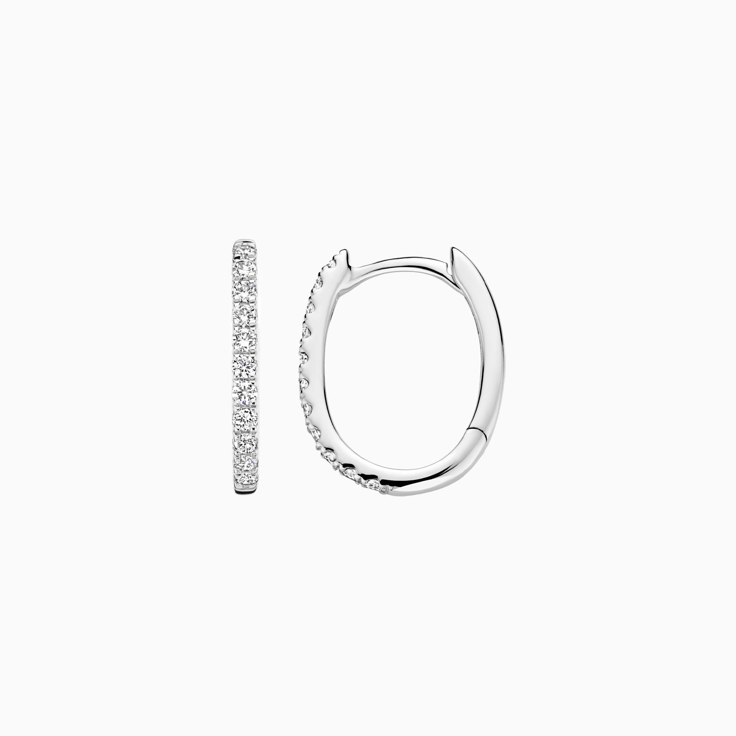 Lab diamonds oorringen LG7007W - 14k Witgoud