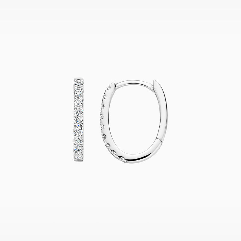 Lab diamonds earrings LG7008W - 14k White gold