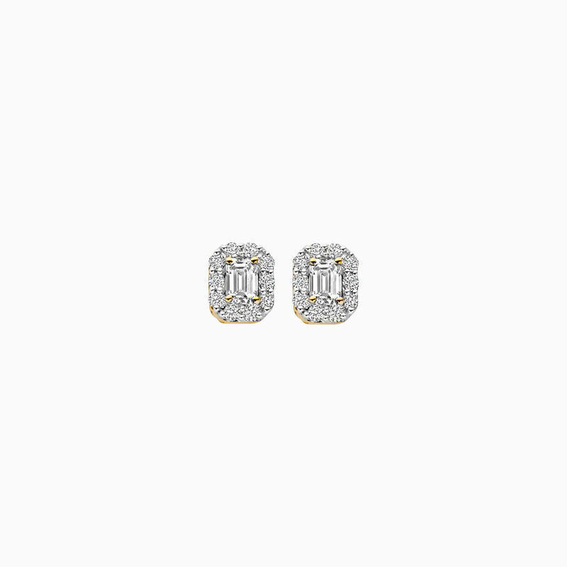 Diamants de laboratoire puces d’oreilles LG7010Y - Or jaune 14K