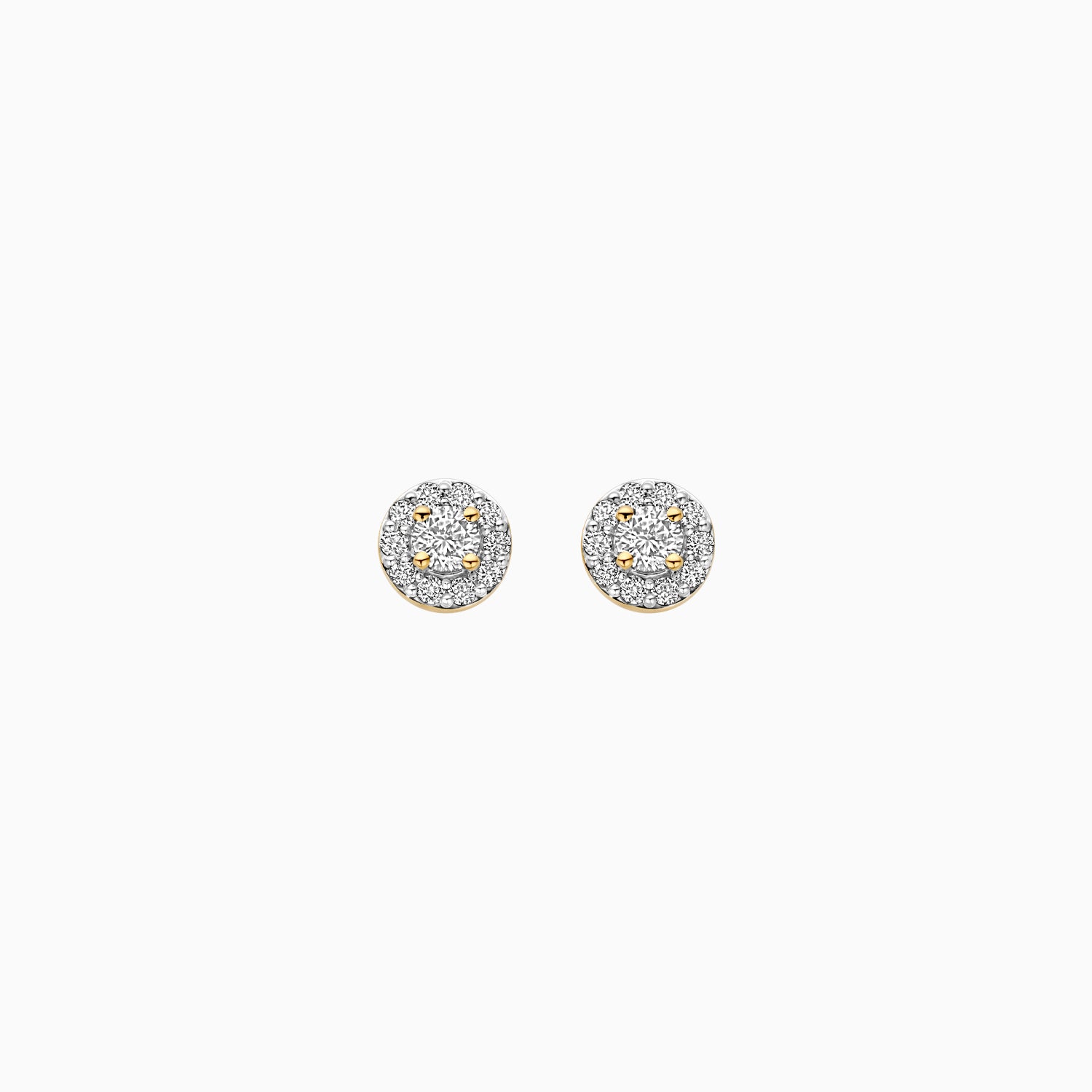 Diamanten Oorknopjes Bloemstijl 1,60 Karaat 14K Witgoud Diamanten Oorknopjes Bloemstijl 1,60 Karaat 14K Witgoud