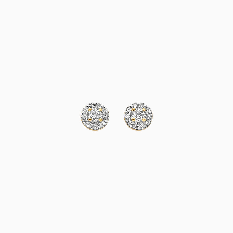 Diamants de laboratoire puces d’oreilles LG7011Y - Or jaune 14k