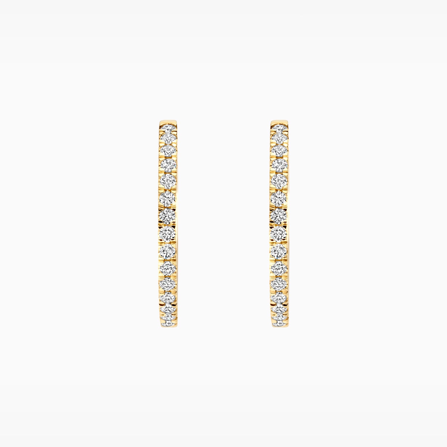 Diamants de laboratoire boucles d'oreilles LG7013Y - Or jaune 14K