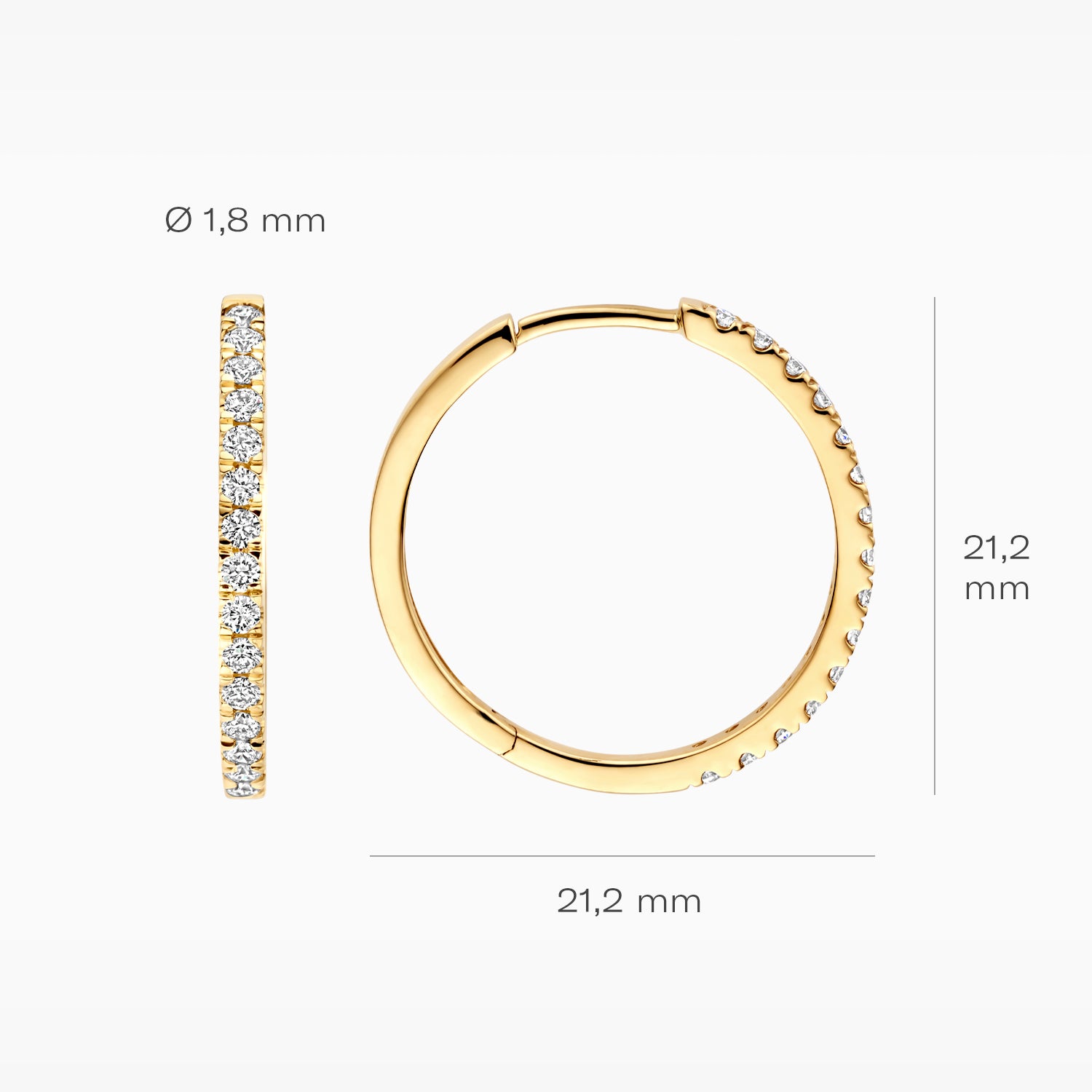 Lab Diamonds Earrings LG7013Y - 14k Yellow Gold