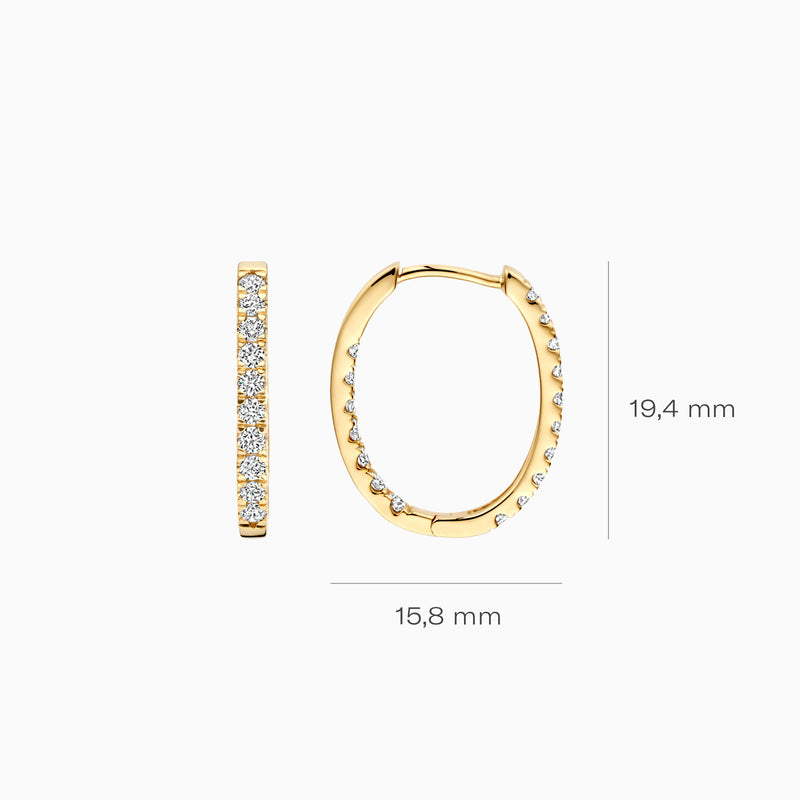 Lab Diamonds Earrings LG7014Y - 14k Yellow Gold