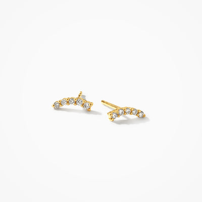 Diamants de laboratoire puces d’oreilles LG7019Y - Or jaune 14k